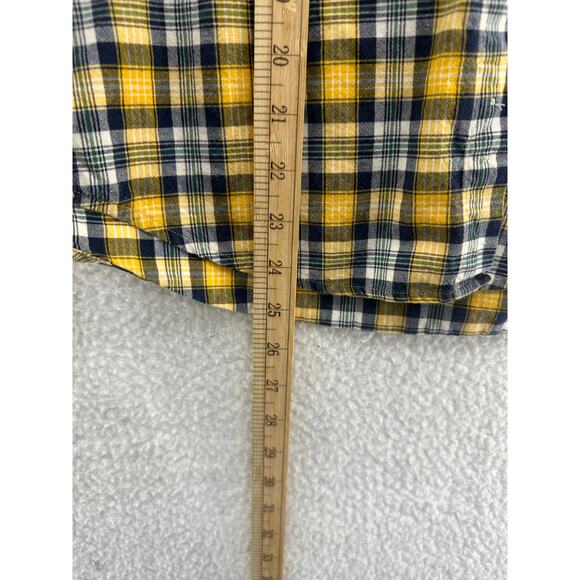 Tommy Hilfiger Men's Yellow Tartan Plaid Button Down M - Picture 7 of 8